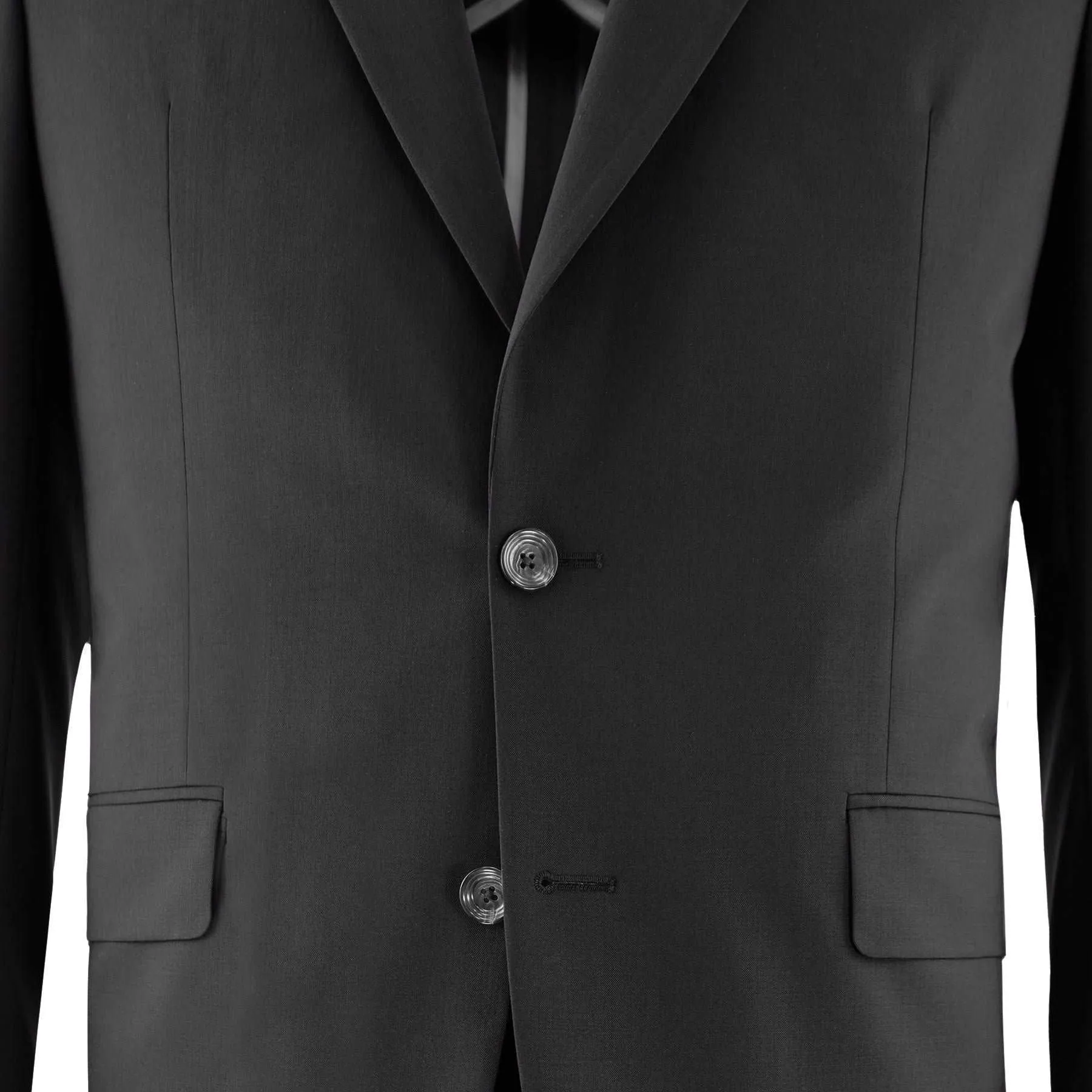 Black Dean Contemporary Fit Wool Stretch Suit - Jack Victor