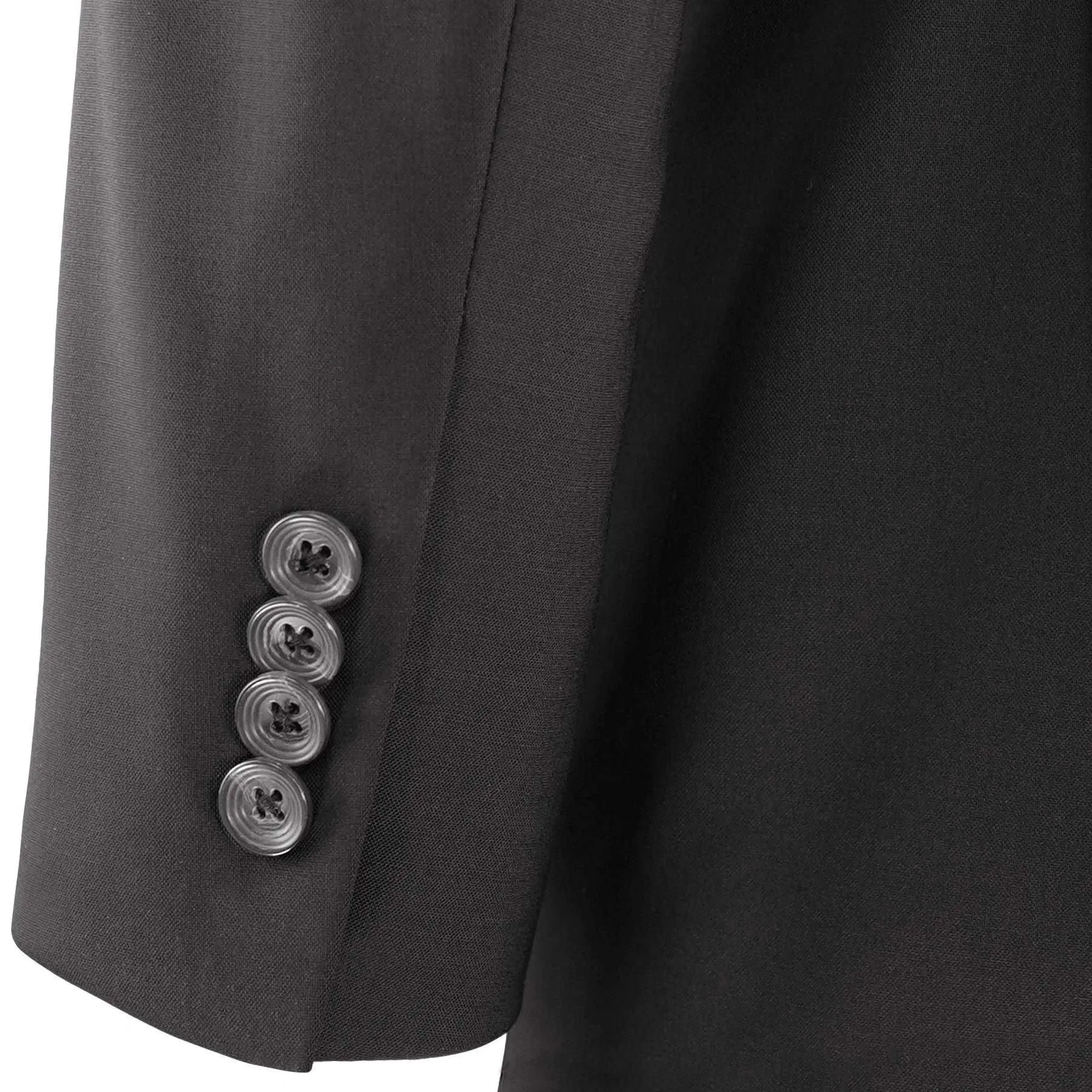 Black Dean Contemporary Fit Wool Stretch Suit - Jack Victor