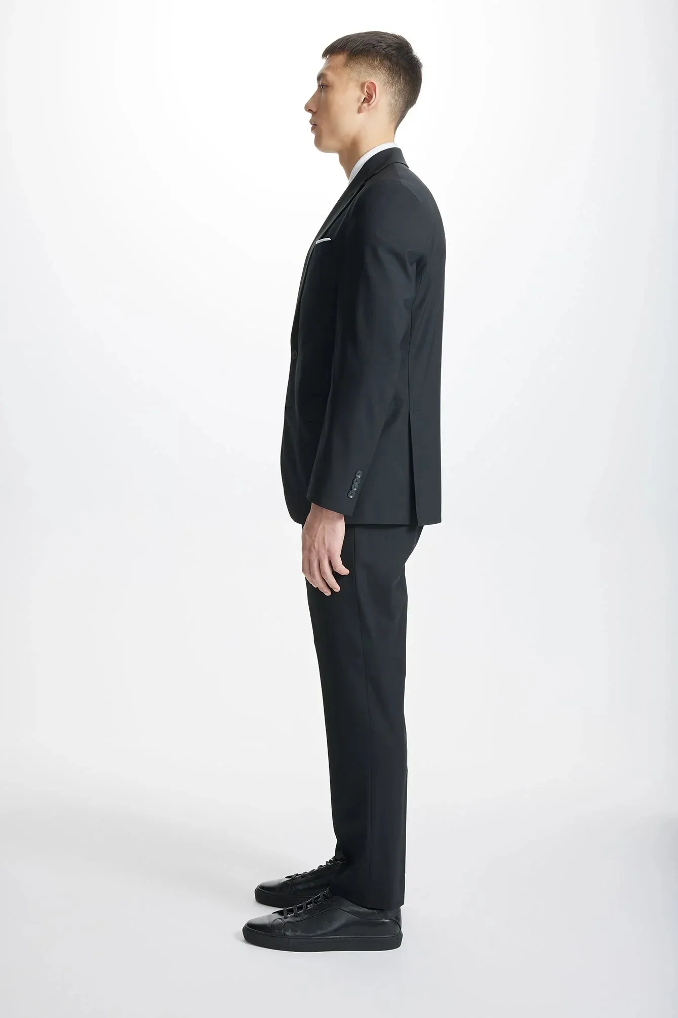 Black Dean Contemporary Fit Wool Stretch Suit - Jack Victor