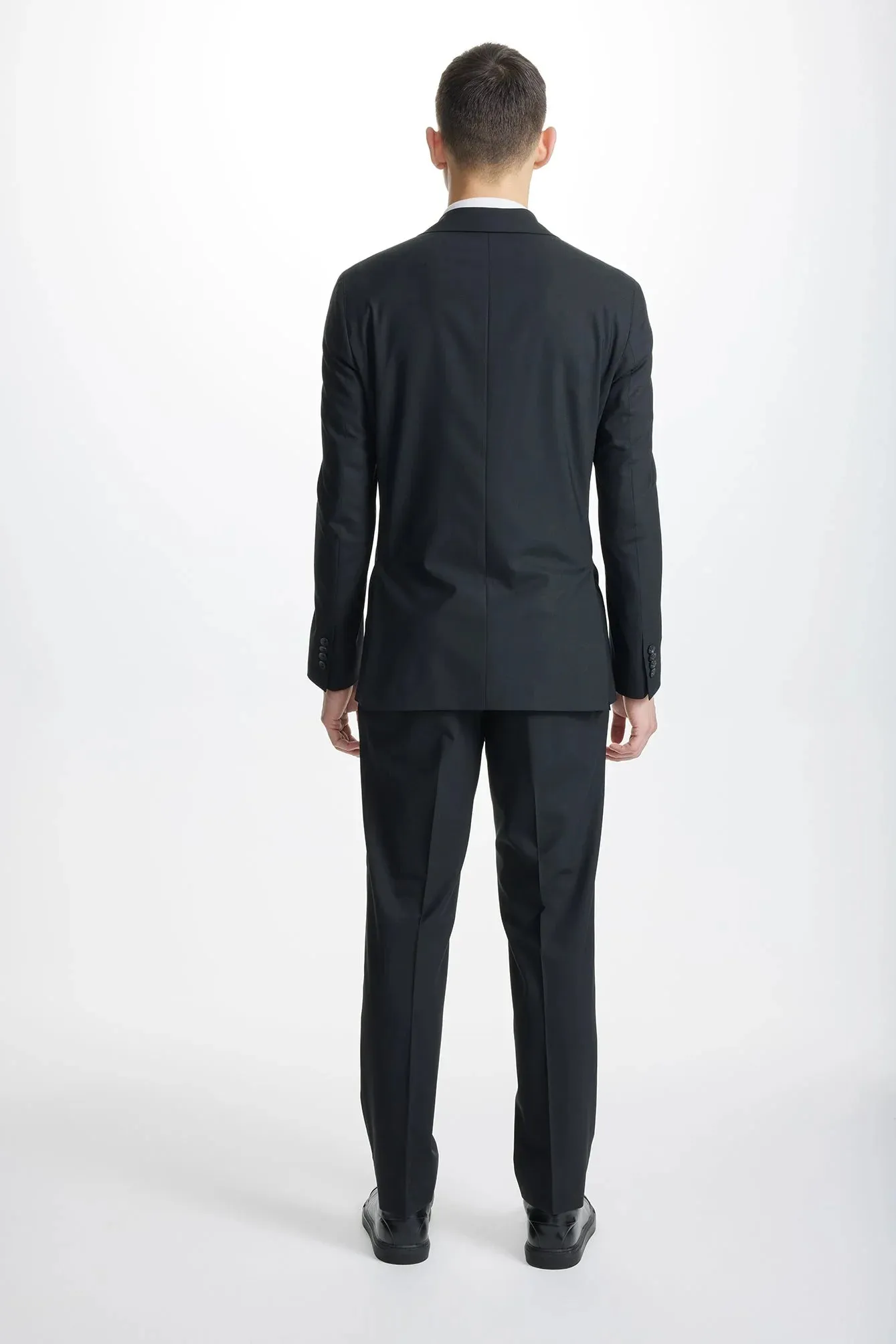 Black Dean Contemporary Fit Wool Stretch Suit - Jack Victor