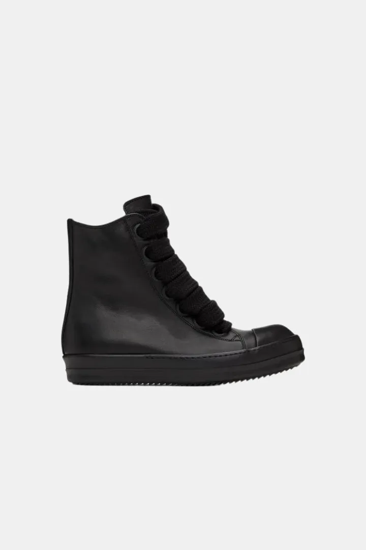 Black High Leather Sneakers