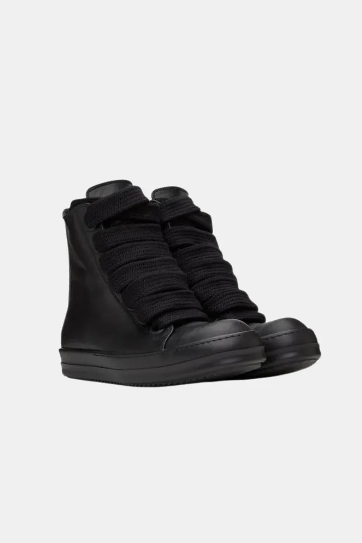 Black High Leather Sneakers