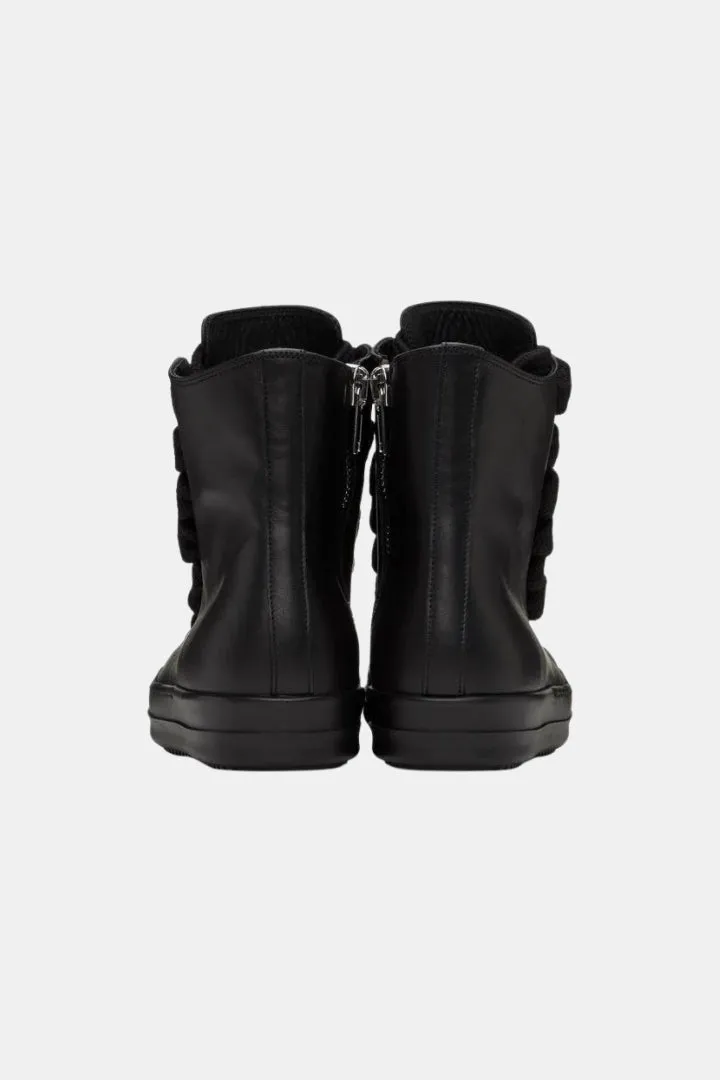 Black High Leather Sneakers