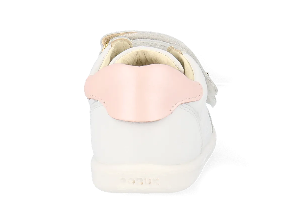 Bobux I Walk Sprite Embossed Trainer (White   Seashell Shimmer)