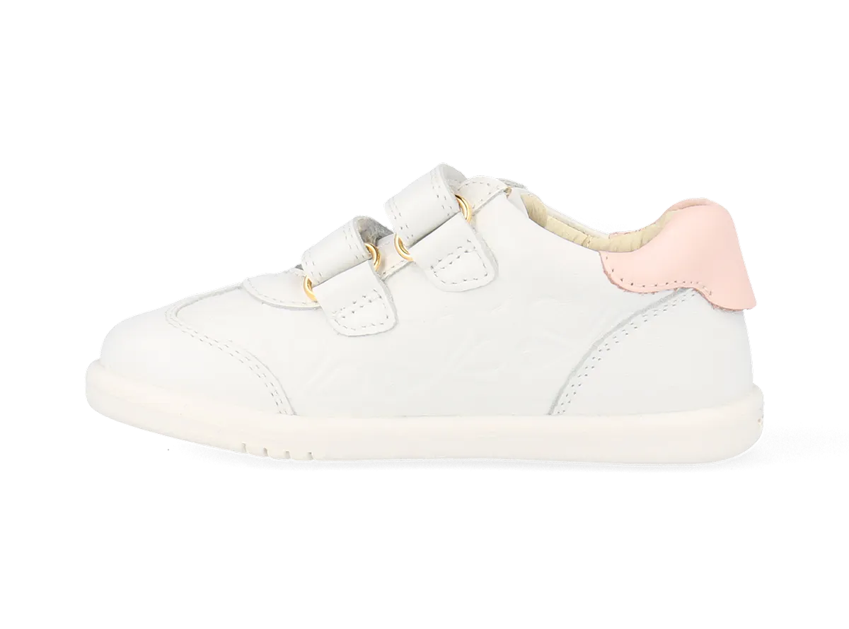 Bobux I Walk Sprite Embossed Trainer (White   Seashell Shimmer)