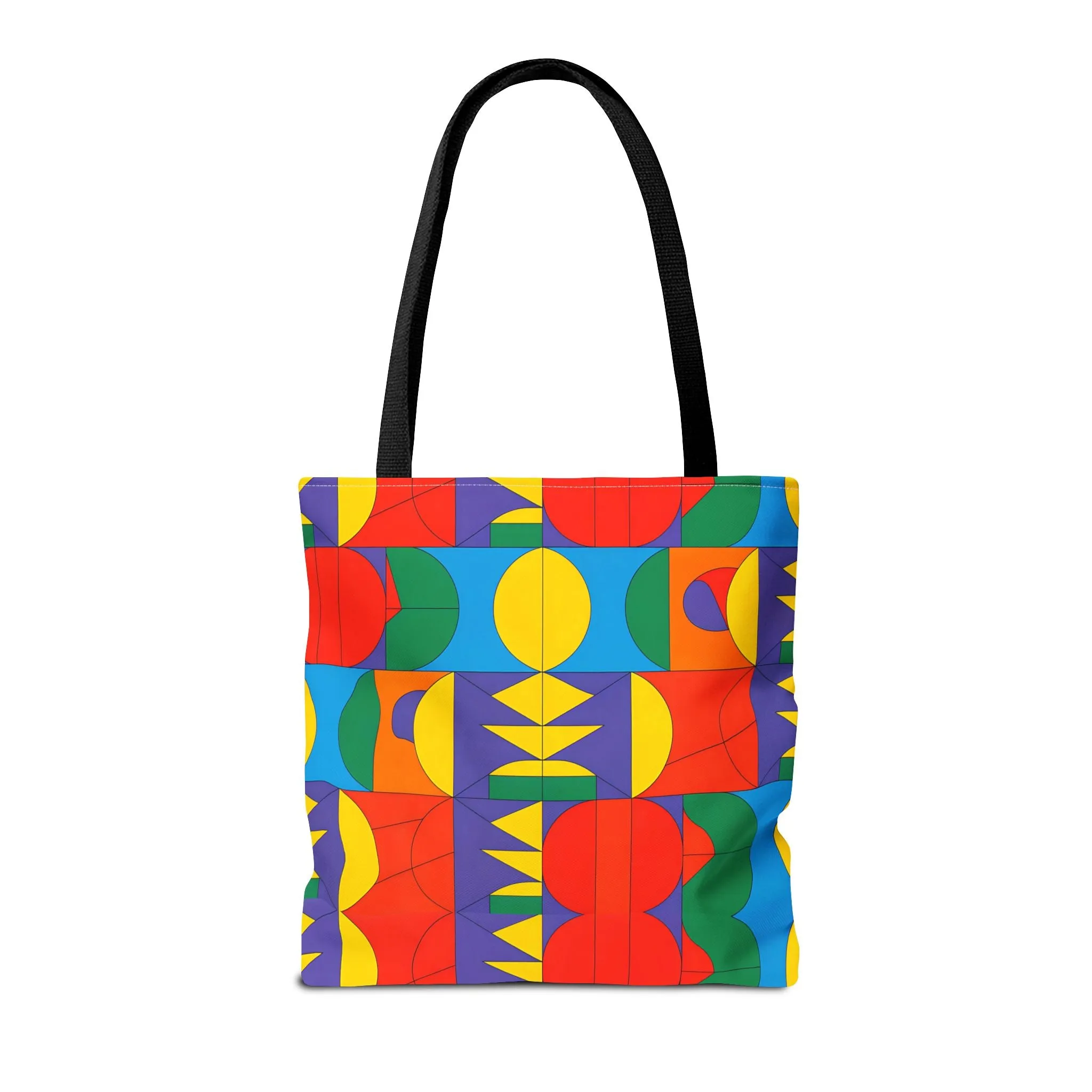 Colorful Geometric Tote Bag - Bold Patterns for Everyday Use