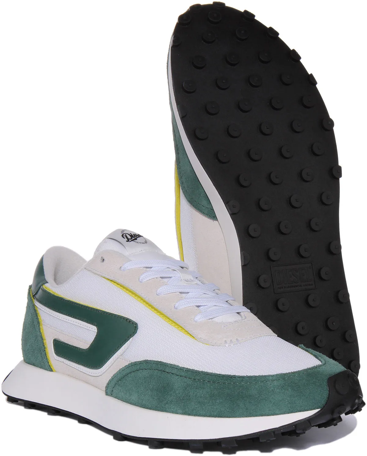 Diesel S Racer Lc In White Green For Men