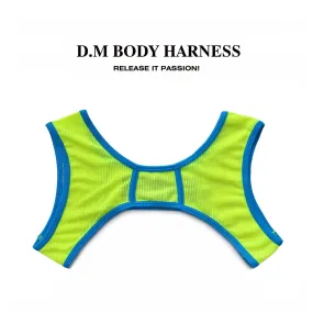 D.M mens leather harness Fitness Chest Strap