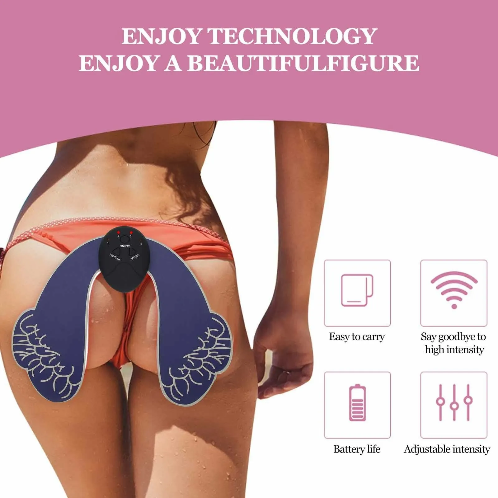 Electric Smart Hip Muscle Trainer Bb-75 Blue