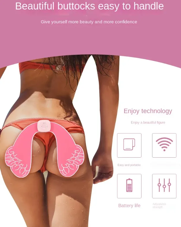 Electric Smart Hip Muscle Trainer Bb-75 Pink