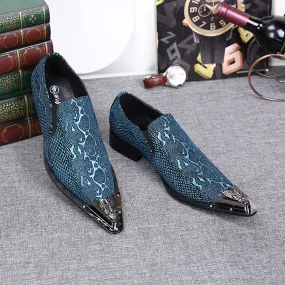 Foreign trade style European version men's cowhide casual shoes British slip-on business pointed toe dress leather shoes plus size shoes