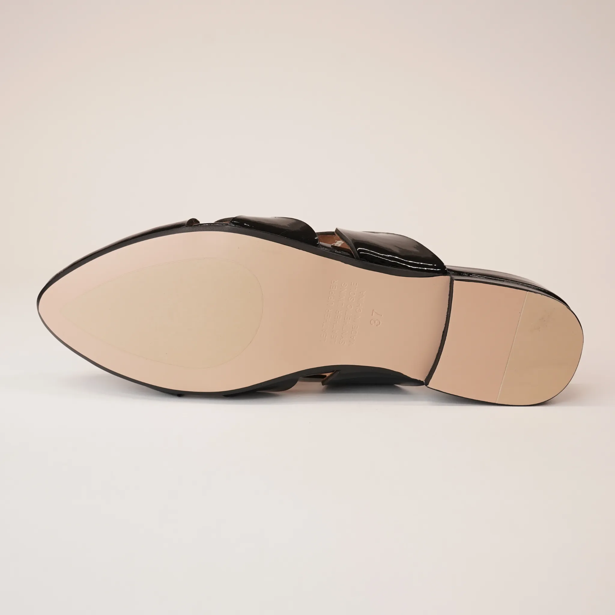 Forli Black Patent Leather Flats