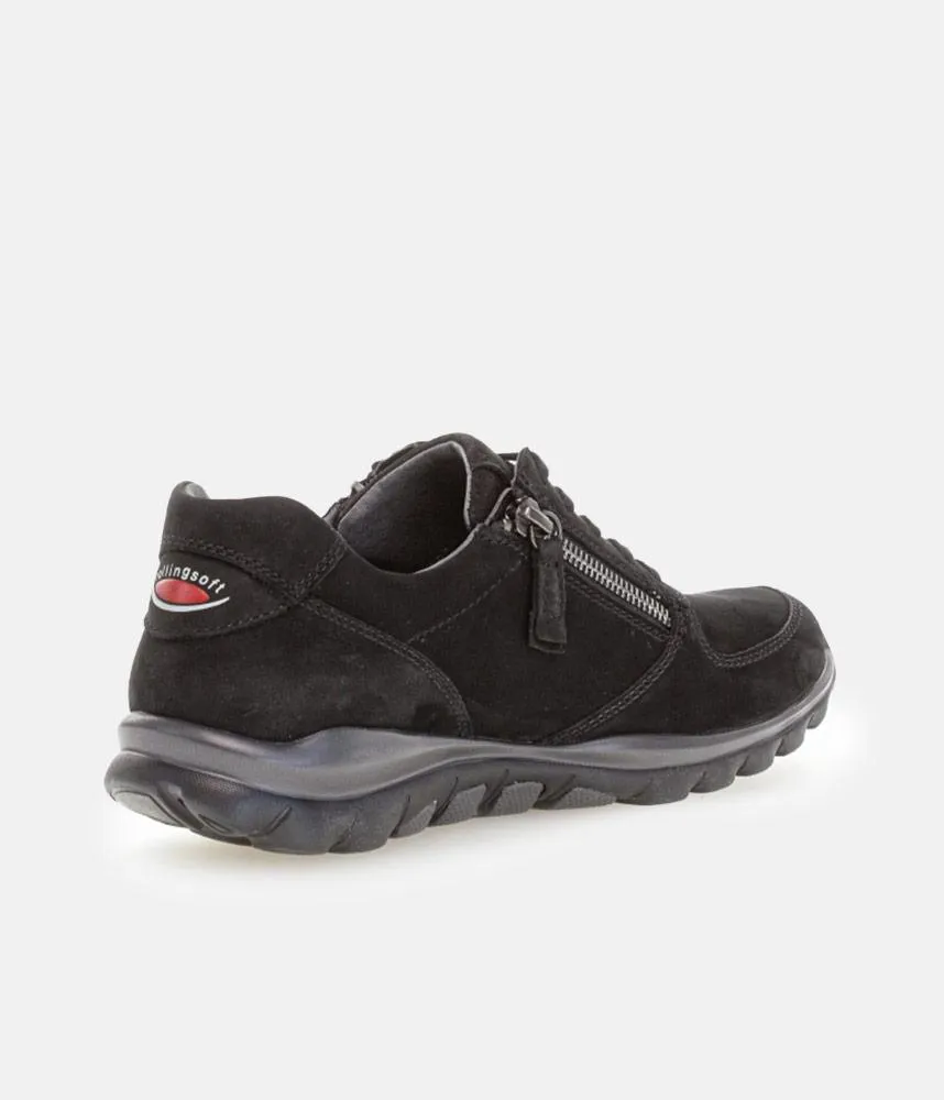Gabor Sporty Black Rolling Soft Sneakers