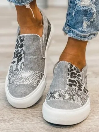 Geneva | Animal Print Canvas Shoes