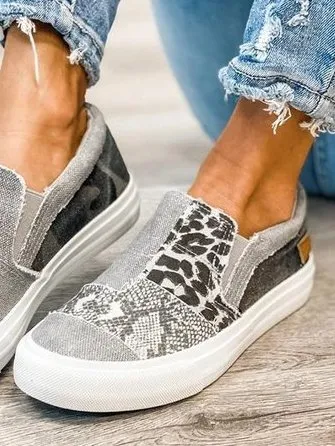 Geneva | Animal Print Canvas Shoes