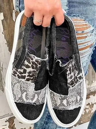 Geneva | Animal Print Canvas Shoes
