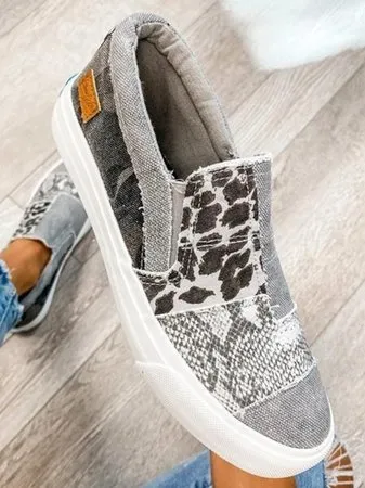 Geneva | Animal Print Canvas Shoes