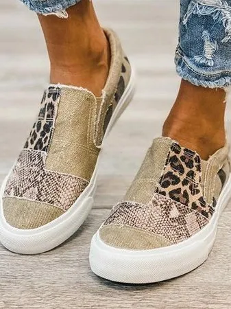 Geneva | Animal Print Canvas Shoes