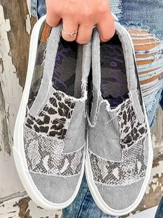 Geneva | Animal Print Canvas Shoes