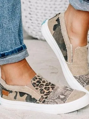 Geneva | Animal Print Canvas Shoes