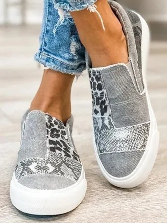 Geneva | Animal Print Canvas Shoes