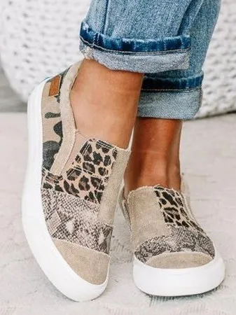 Geneva | Animal Print Canvas Shoes