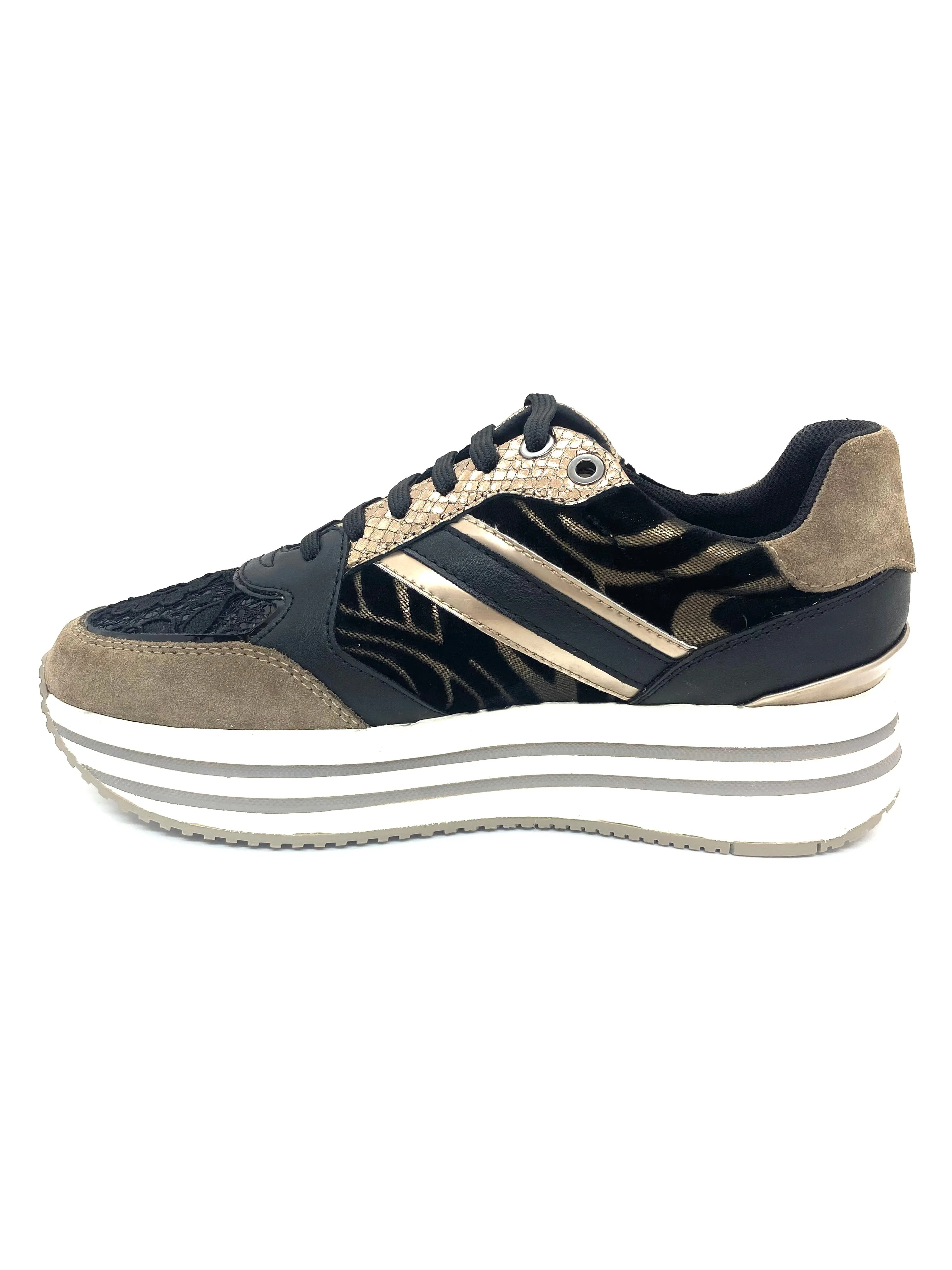 Geox Ladies Kency Flatform Sneaker