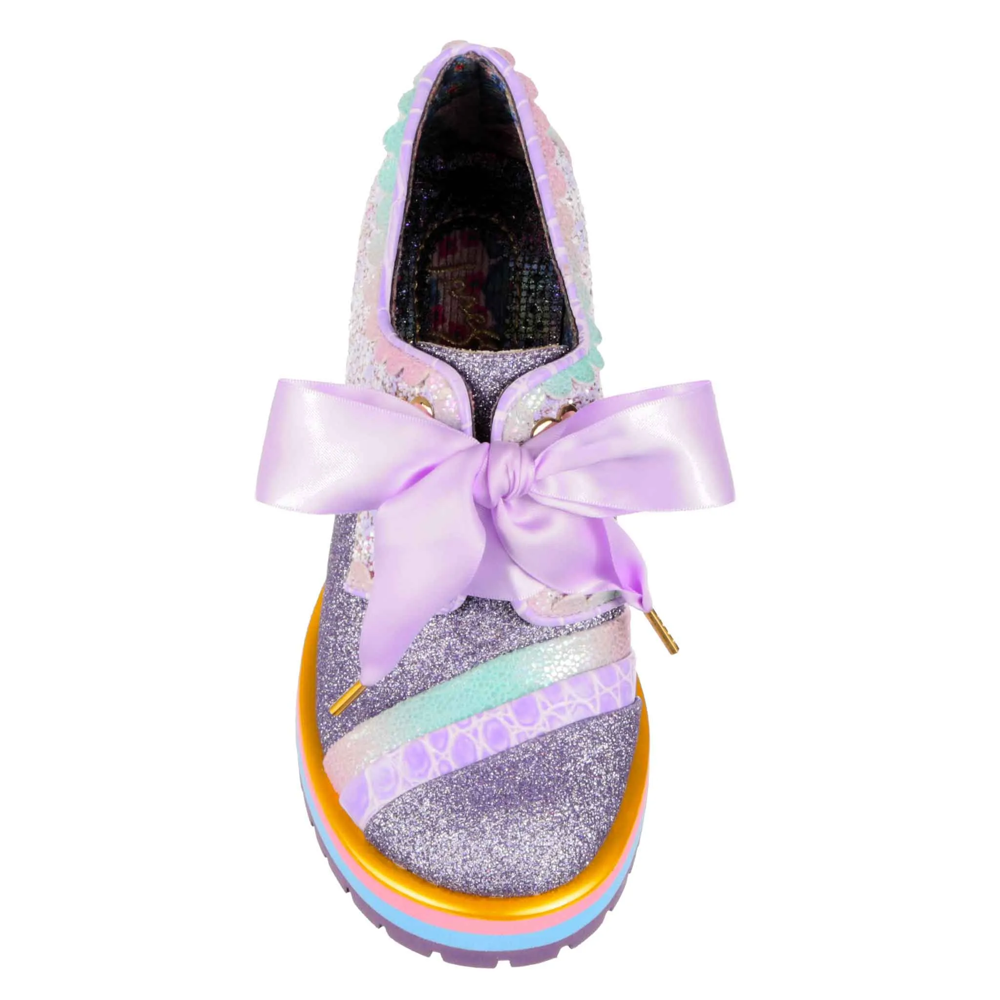 Irregular Choice Womens Stripes Out High Heel - Lavender