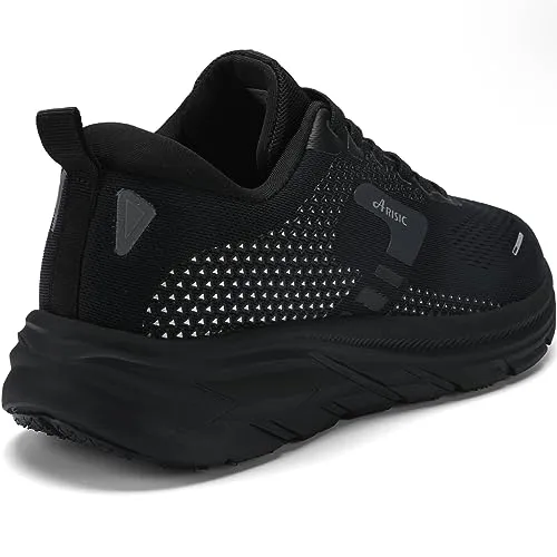 JJMIMAIFJ Wide Toe Box Shoes for Men Extra Wide Width Zero Drop Running Shoes Lightweight Breathable Neutral Cushioned Walking Shoes Athletic Tennis Wide Shoes Black
