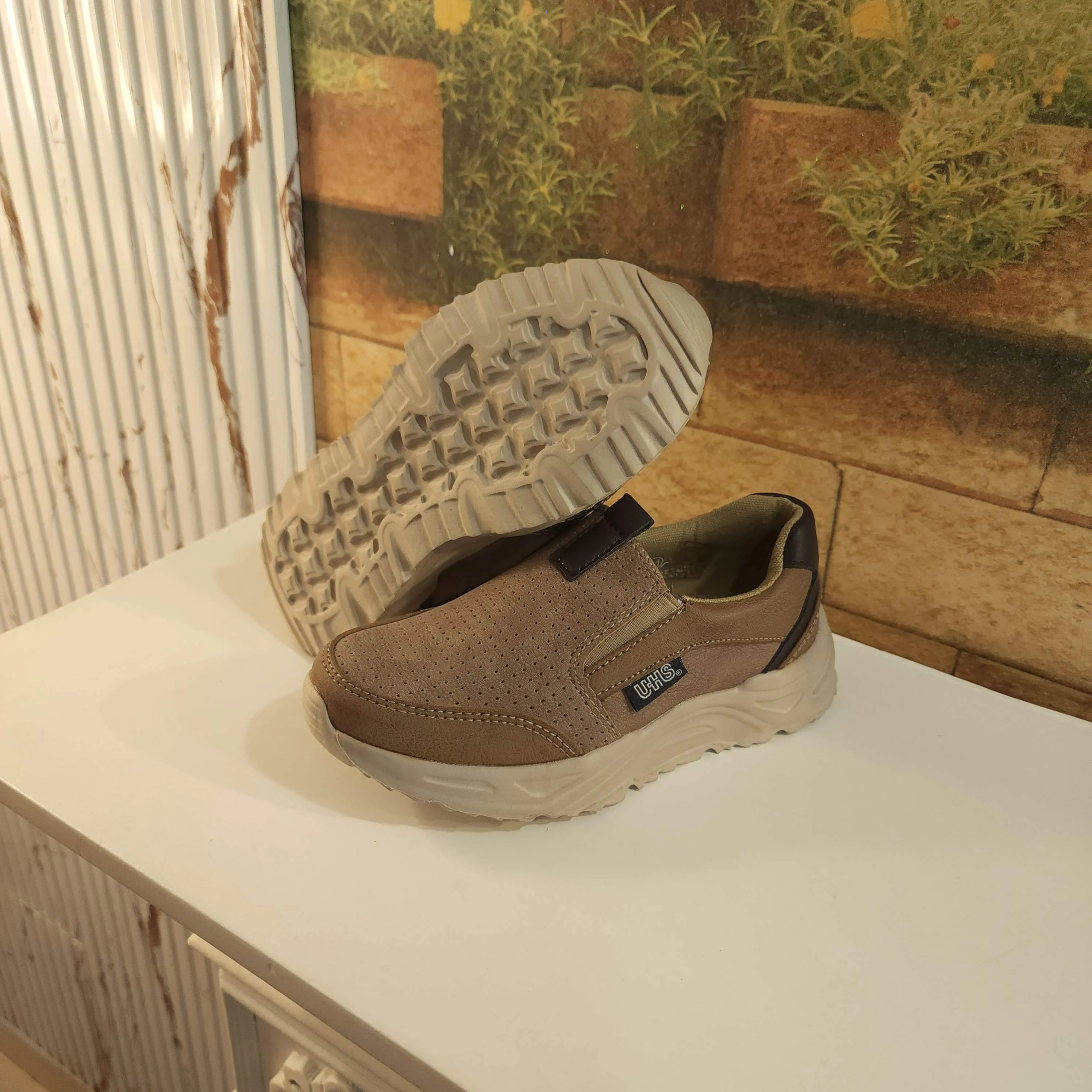 Kids Beige/Coffee Casual Shoes