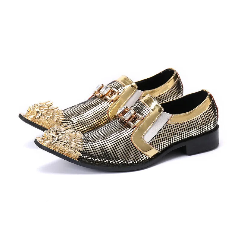 Leather shoes, men's shoes, cowhide 2023 new business dress leather shoes, spring breathable Korean version of the trendy casual British fashion shoes