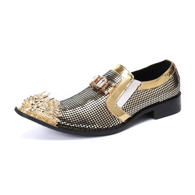 Leather shoes, men's shoes, cowhide 2023 new business dress leather shoes, spring breathable Korean version of the trendy casual British fashion shoes