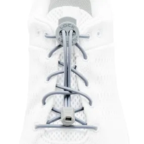 Lock Laces Solid No-Tie Shoelaces - Solid Gray