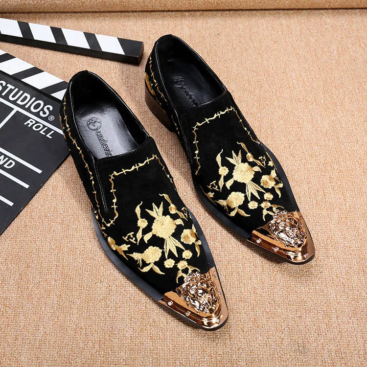 New Men's Business Dress Shoes British Carved Leather Fashion Groom Wedding Suit Shoes Lace-up Single Leather Shoes