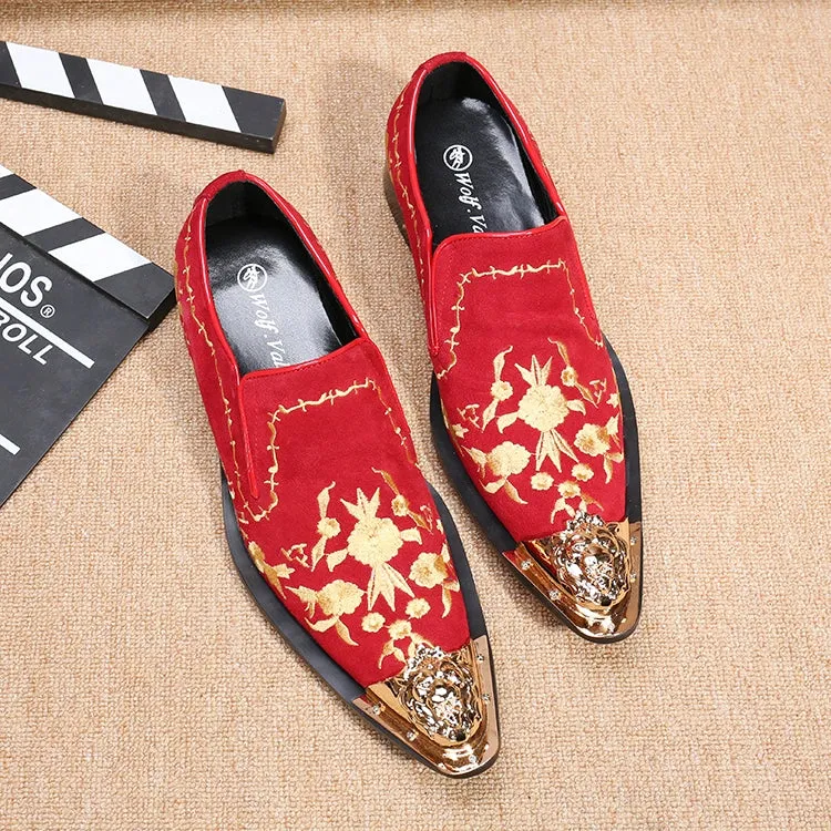 New Men's Business Dress Shoes British Carved Leather Fashion Groom Wedding Suit Shoes Lace-up Single Leather Shoes