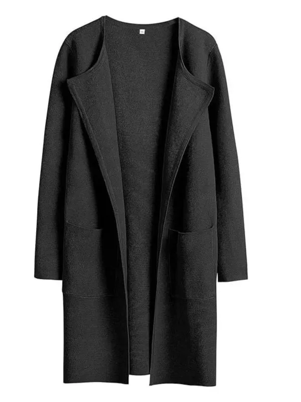 New Open Front Knit Coat