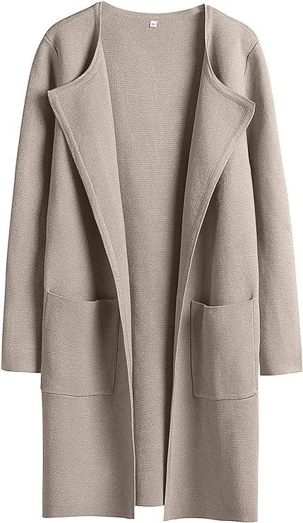 New Open Front Knit Coat