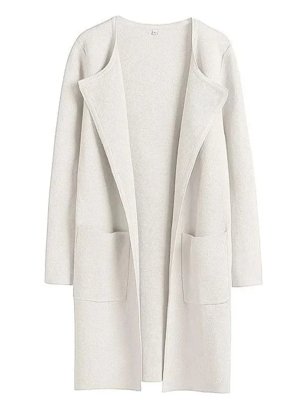 New Open Front Knit Coat
