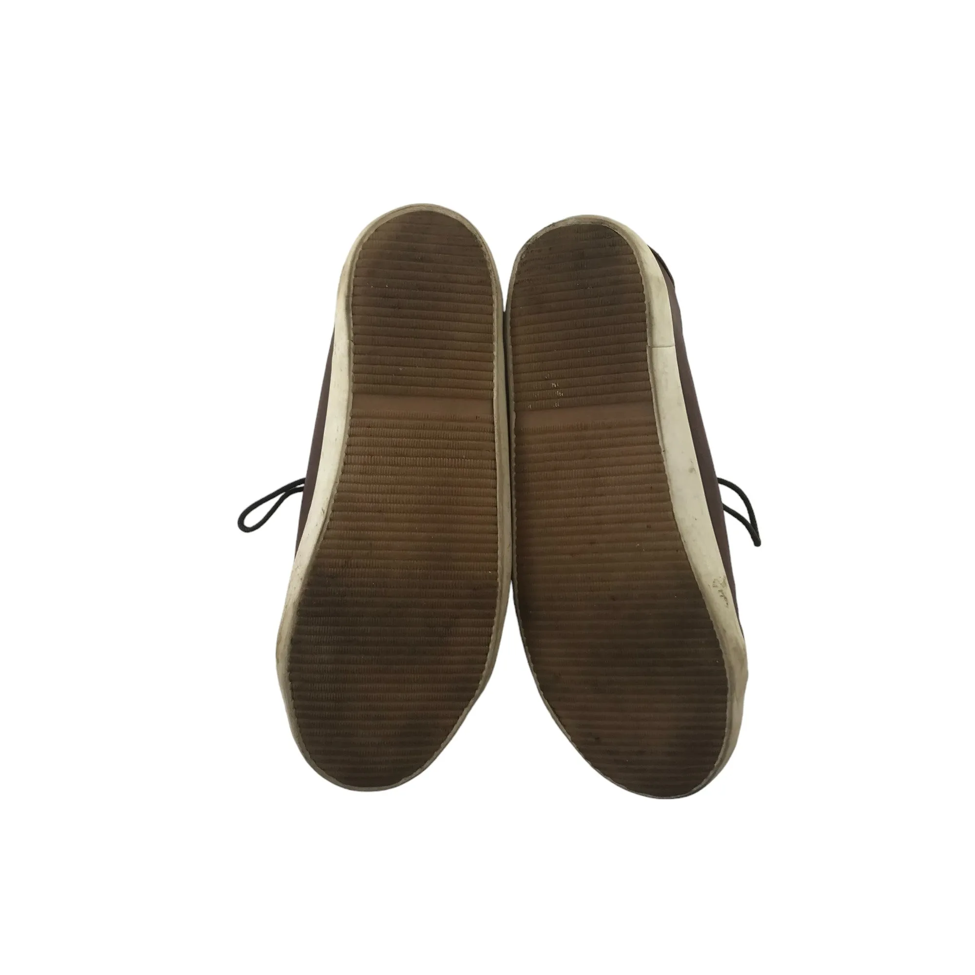 Next Trainer Shoe Size 5 Brown With White Outsole
