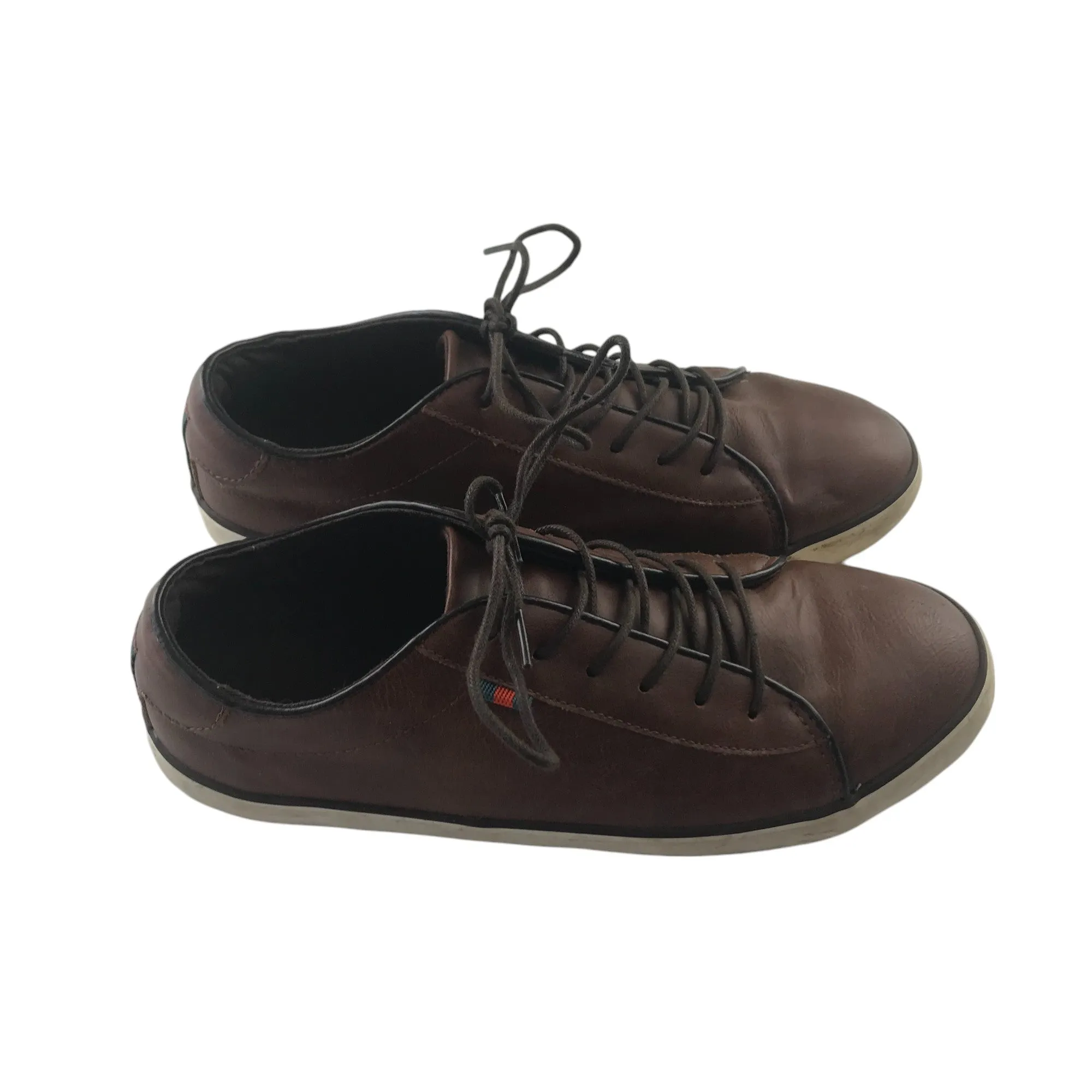 Next Trainer Shoe Size 5 Brown With White Outsole