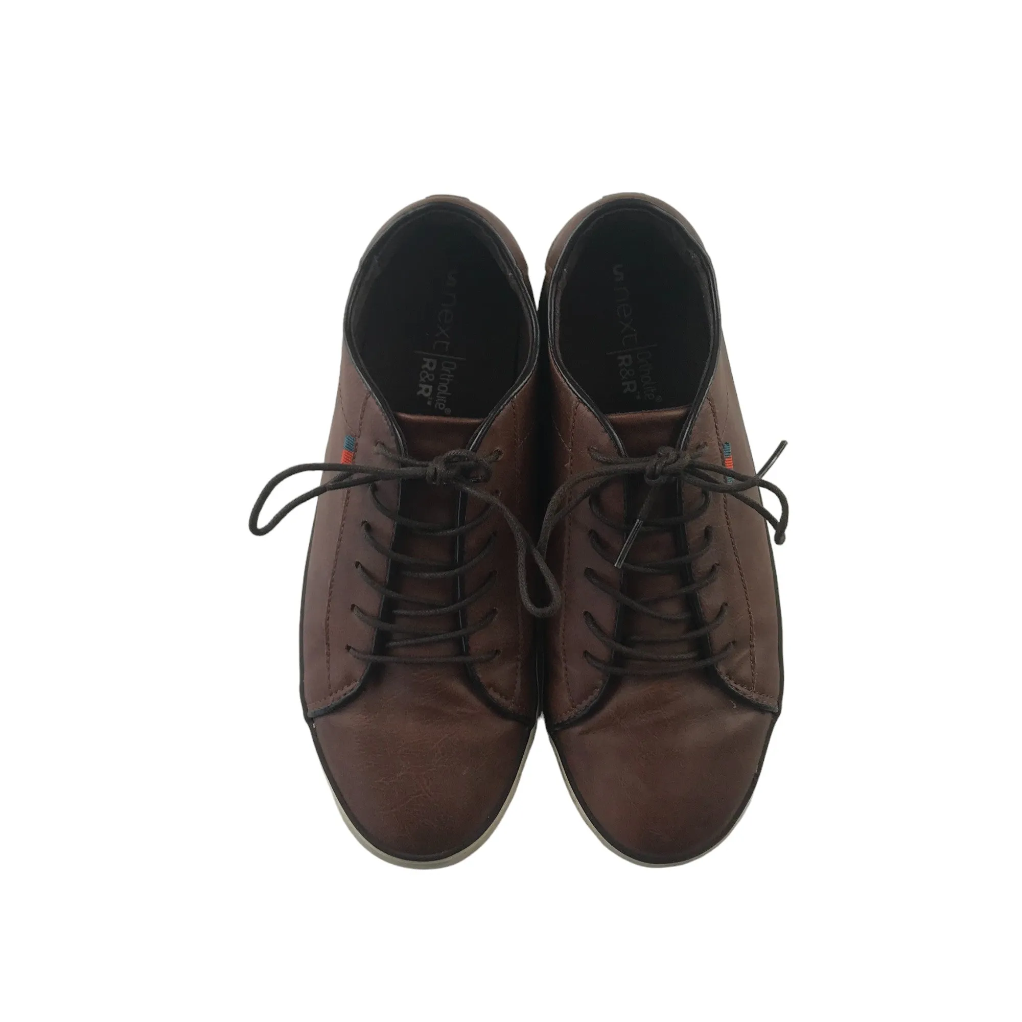 Next Trainer Shoe Size 5 Brown With White Outsole