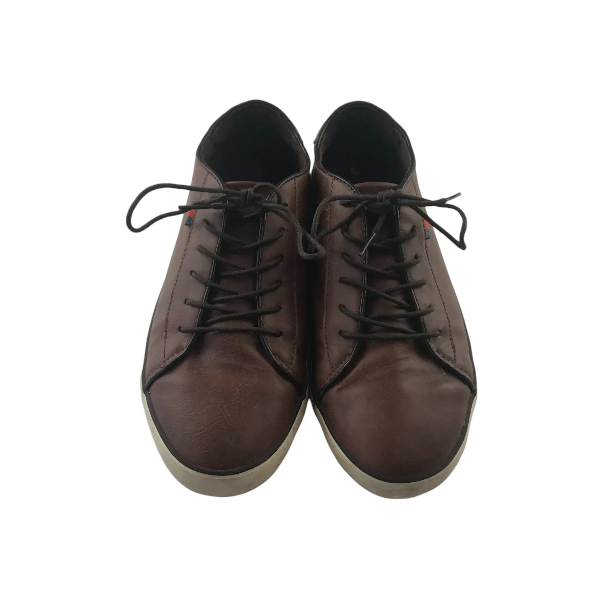 Next Trainer Shoe Size 5 Brown With White Outsole