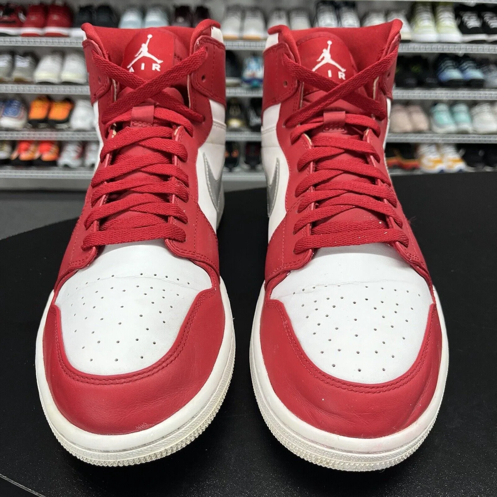 Nike Air Jordan 1 Retro High Red White Silver Medal 332550-602 Men's Size 13