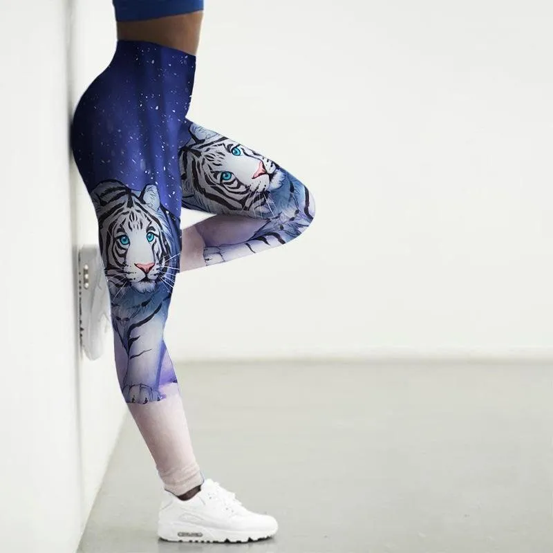 Printed Animal Bodysuit Yoga Pants Gym Wear