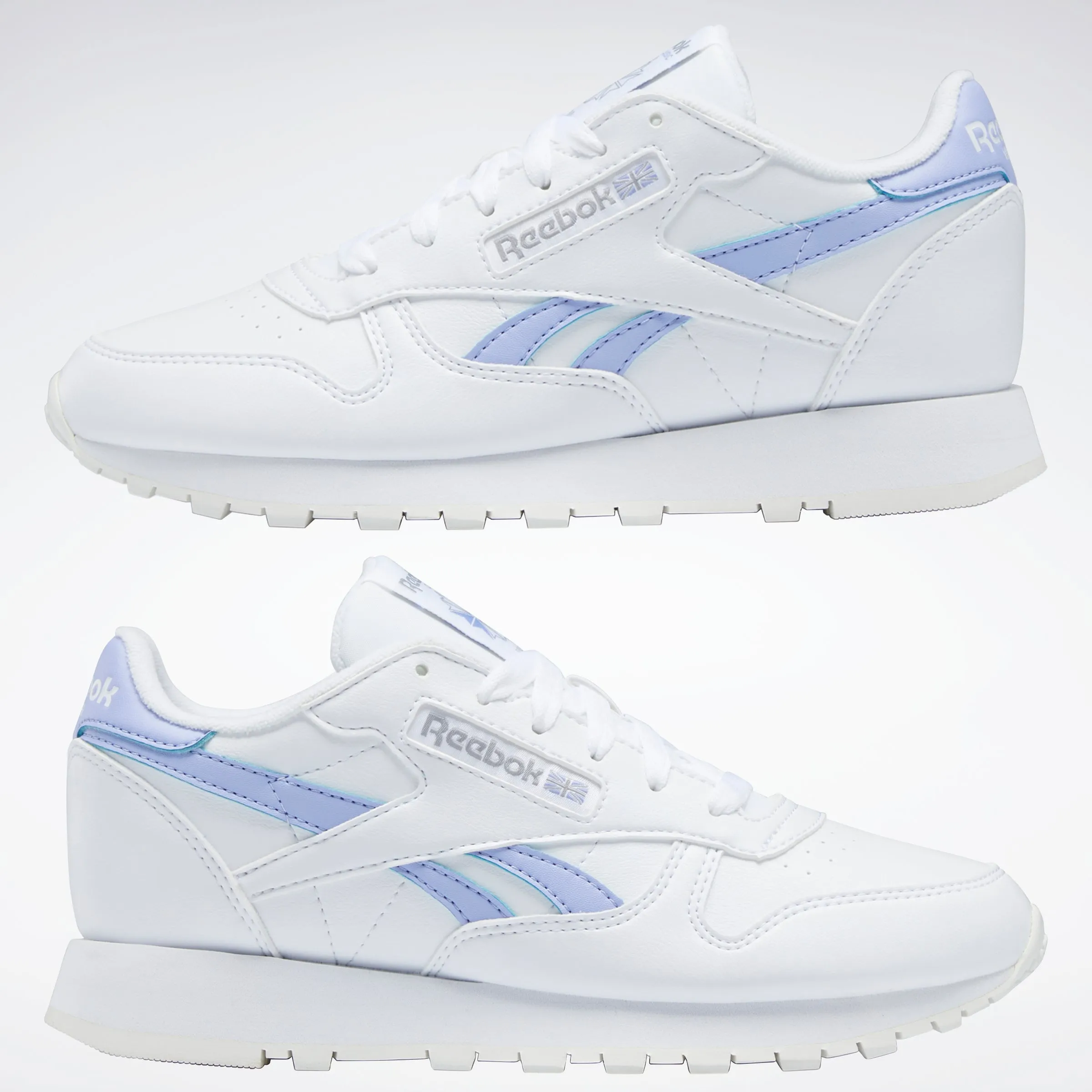 Reebok Footwear Women Classic Leather Shoes Ftwr White/Ftwr White/Lilac Gl