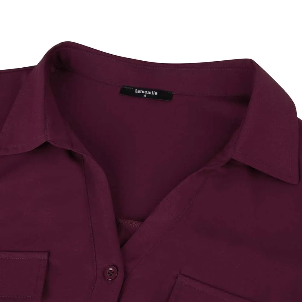 Sandwashed Satin Easy Chiffon Shirt