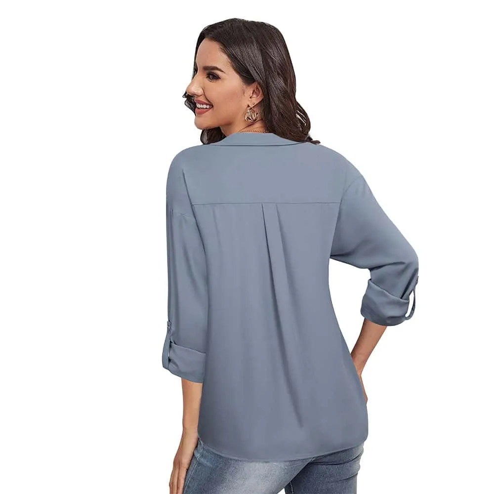 Sandwashed Satin Easy Chiffon Shirt