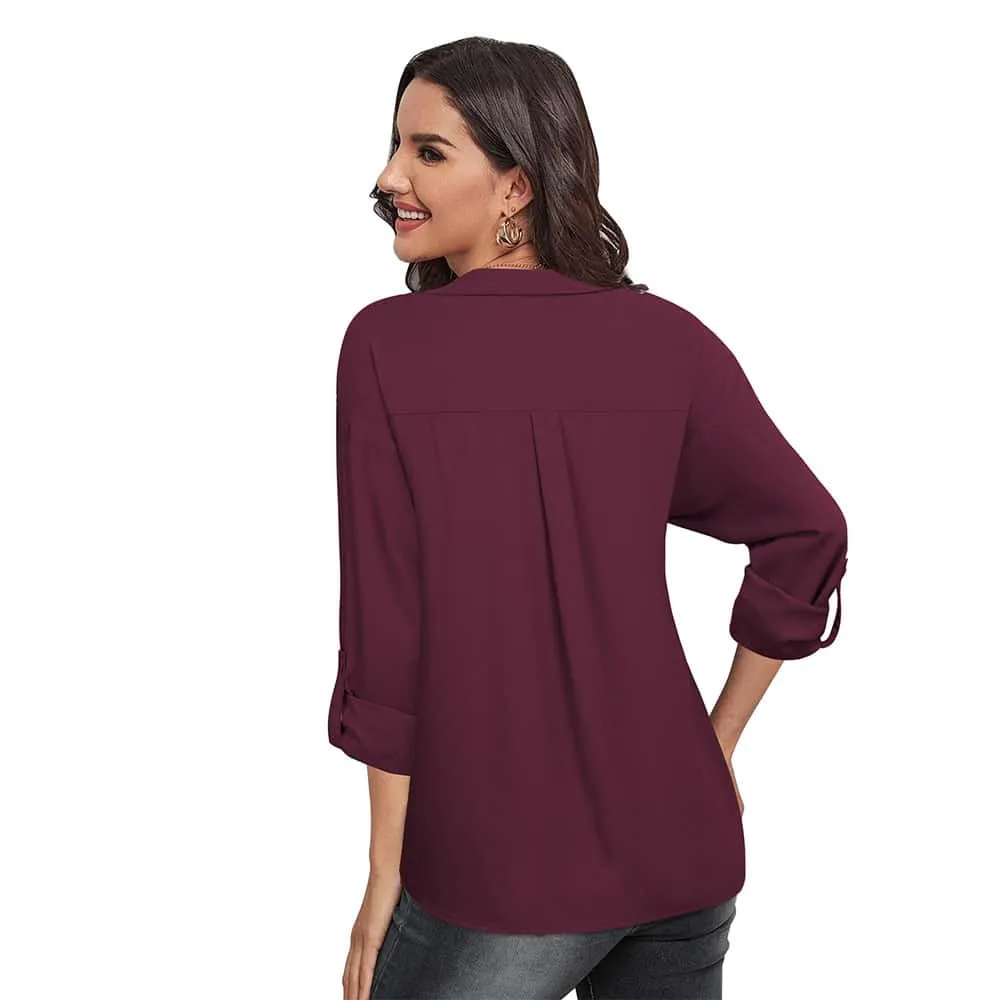 Sandwashed Satin Easy Chiffon Shirt