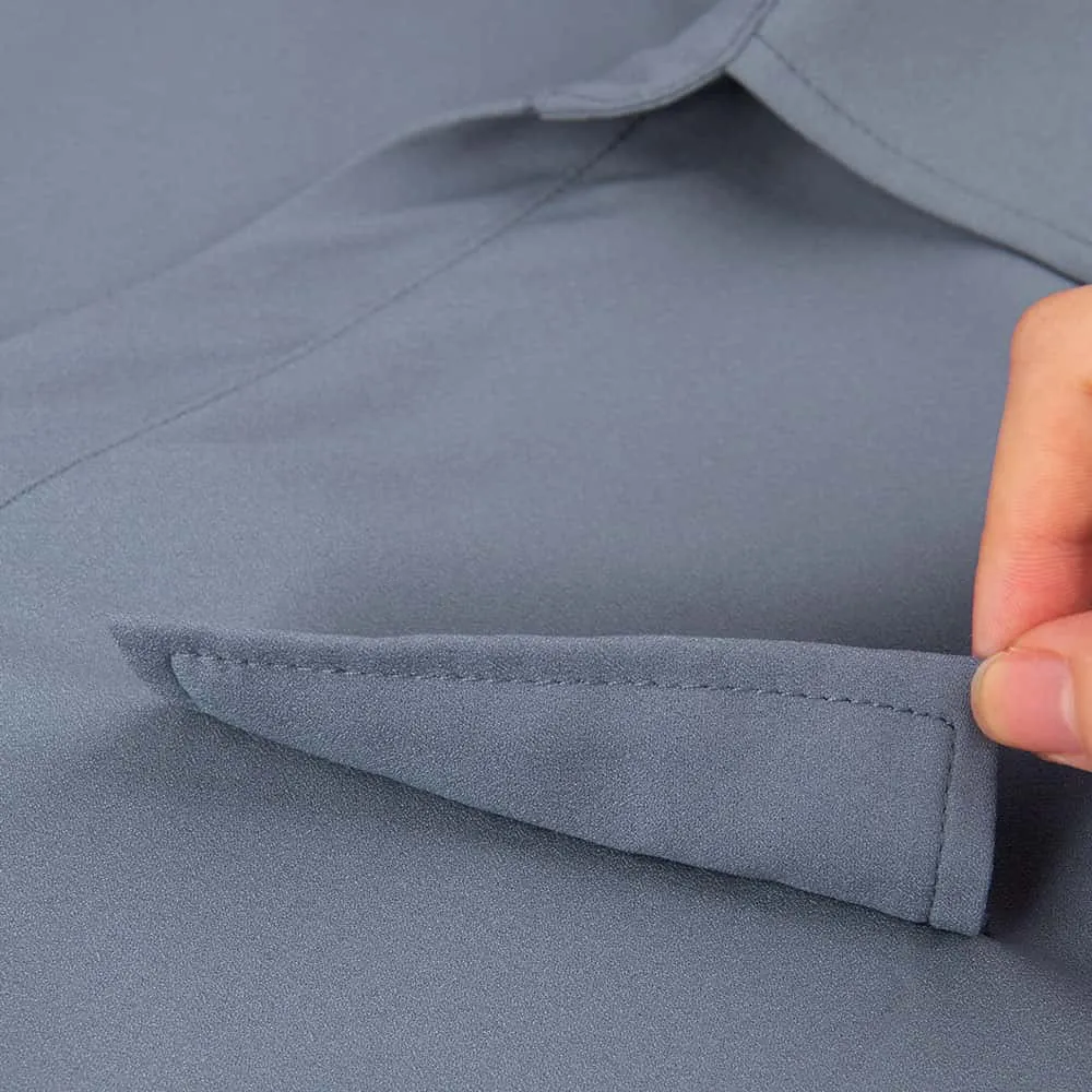 Sandwashed Satin Easy Chiffon Shirt