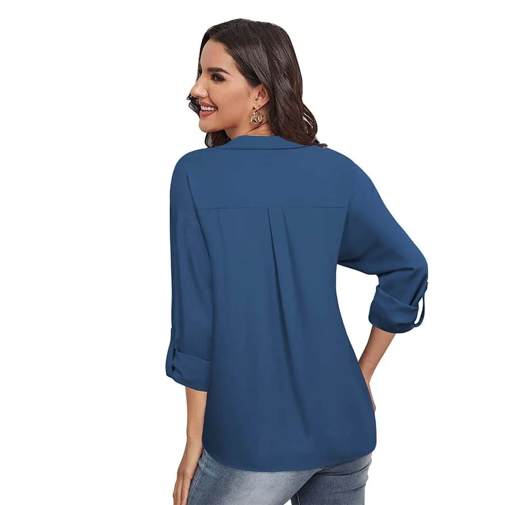 Sandwashed Satin Easy Chiffon Shirt